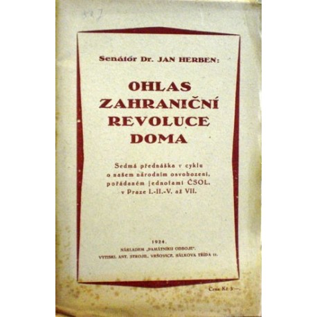 Herben Jan - Ohlas zahraniční revoluce doma