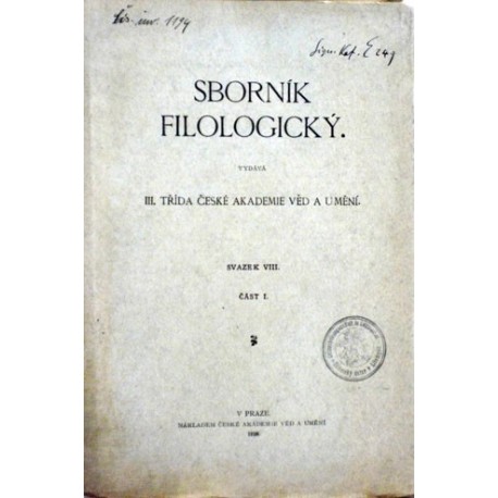 - Sborník filologický