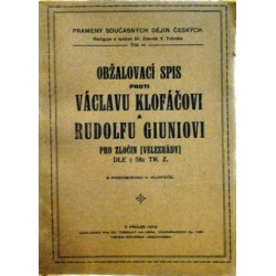 - Obžalovací spis proti Václavu Klofáčovi a ...