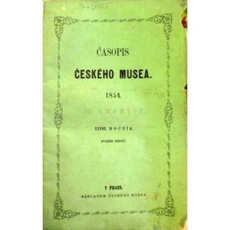 Nebeský Václav - Časopis českého musea 1854, ročník XXVIII., sv. 2.