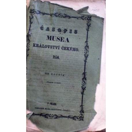 Nebeský Václav - Časopis Musea král. Českého 1856, ročník XXX.