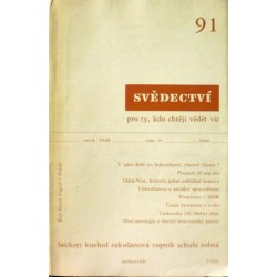 - Svědectví ročník XXIII, číslo 91