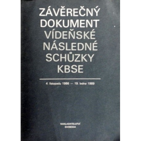 - Závěrečný dokument vídeňské následné schůzky KBSE