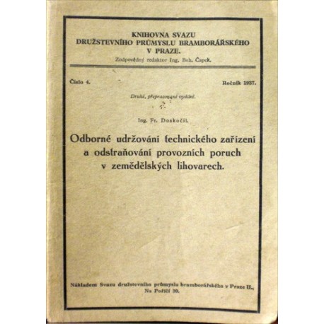 Doskočil F. - Odborné udržování technického zařízení a ...