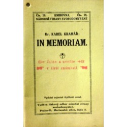 Kramář Karel - In memoriam